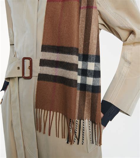 burberry 100 scarf|Burberry giant check cashmere scarf.